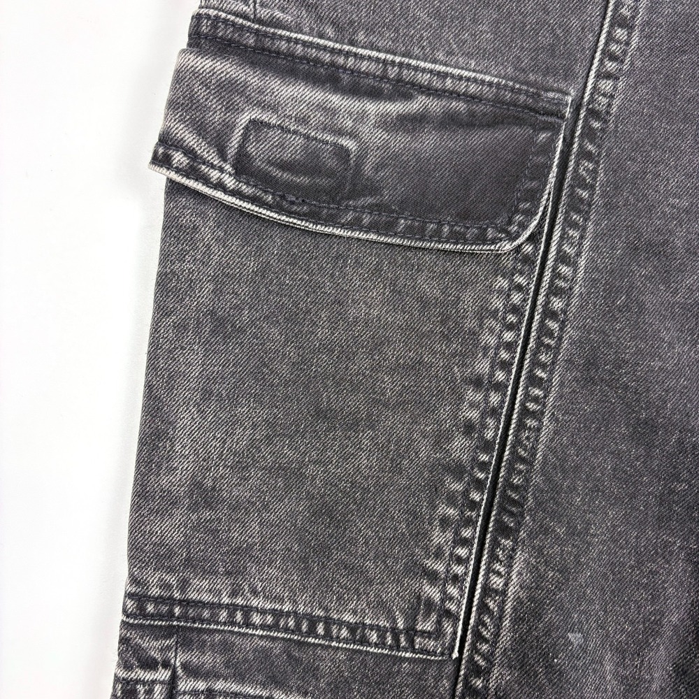 Gap 90s Loose Cargo Jeans Womens Sz 8 Black Wash Grunge Skater Street Y2K Baggy - Picture 8 of 16